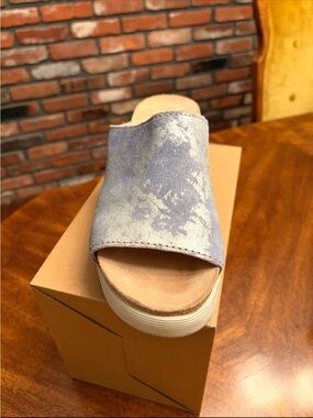 Fly London Lavender Suede Open-Toe Slide Mule